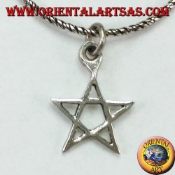 Colgante de plata en pentáculo (estrella) pequeño