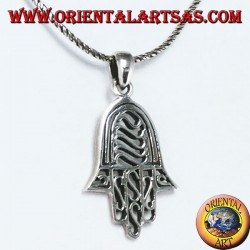 Pendentif main de Fatima main de Miriam Hamsa percé en argent