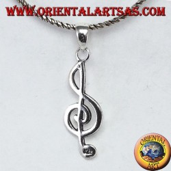 Pendentif en argent Clef de sol ou clé de sol