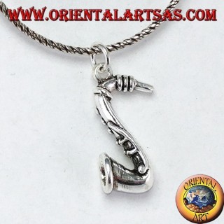 Colgante de plata, saxofón de saxofón