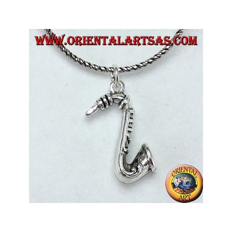 Colgante de plata, saxofón de saxofón