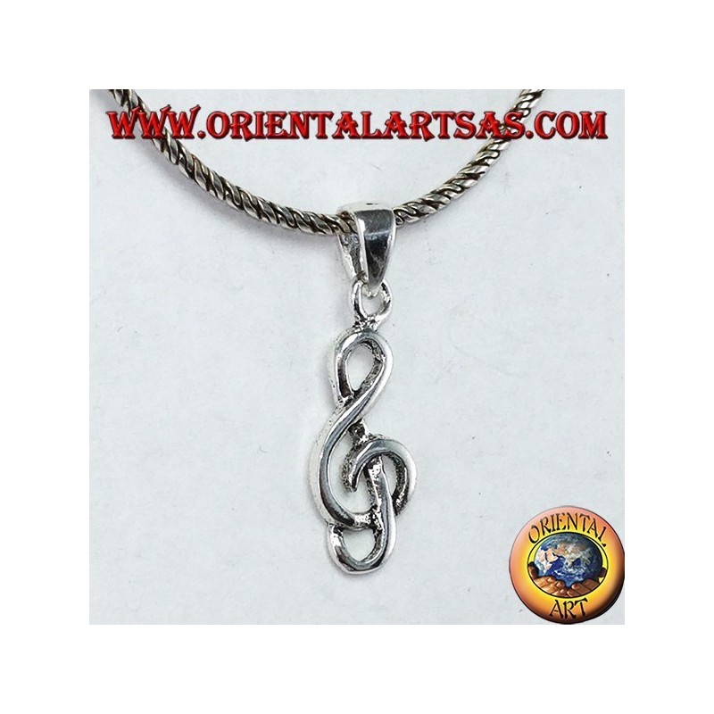 Pendentif en argent Clef de sol ou clé sol (petite)