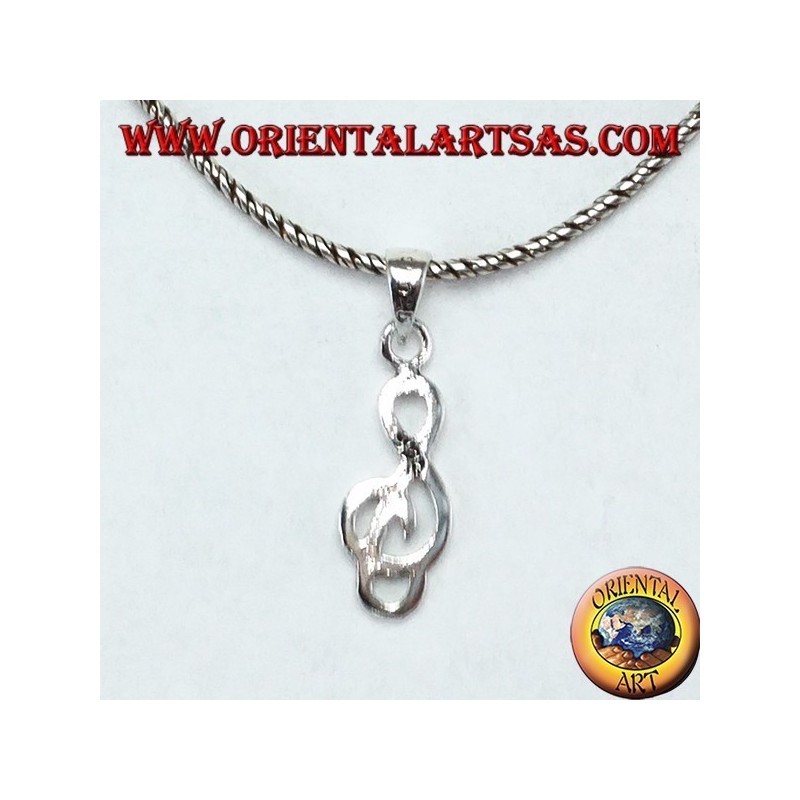 Colgante de plata Clave de sol o clave sol (pequeña)