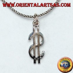 SilbernerPendentif en argent représentant le symbole du dollar