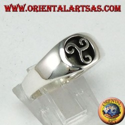 Anillo de plata con trisele o sello triskell