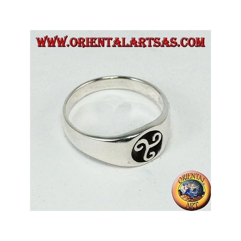 Anello Sigillo Triscele Argento 925 Triskell | Oriental Art