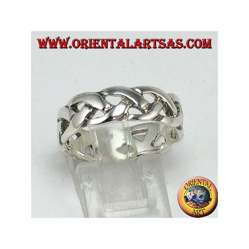 Simple interweaving ring in 925 ‰ silver