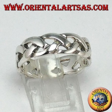 Einfacher verwebender Ring in 925 ‰ Silber