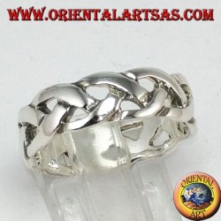 Einfacher verwebender Ring in 925 ‰ Silber