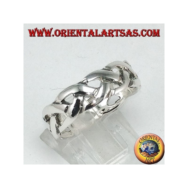 Anillo entrelazado simple en plata 925 ‰