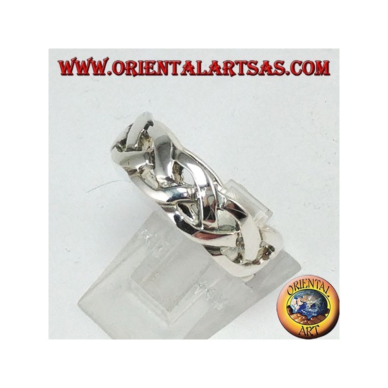 Bague entrelacée simple en argent 925 ‰