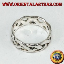 Simple interweaving ring in 925 ‰ silver