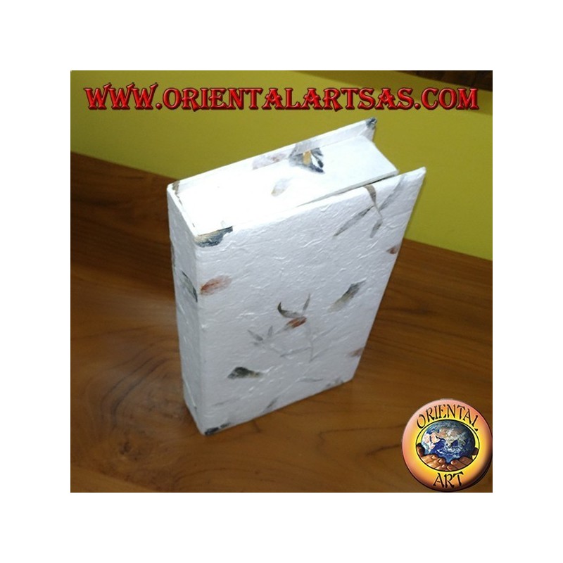 Joyero con espejo de papel de arroz con pétalos de flores reales