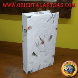 Joyero con espejo de papel de arroz con pétalos de flores reales