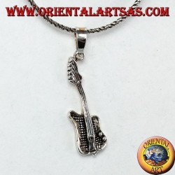 Silver pendant Small Electric Guitar