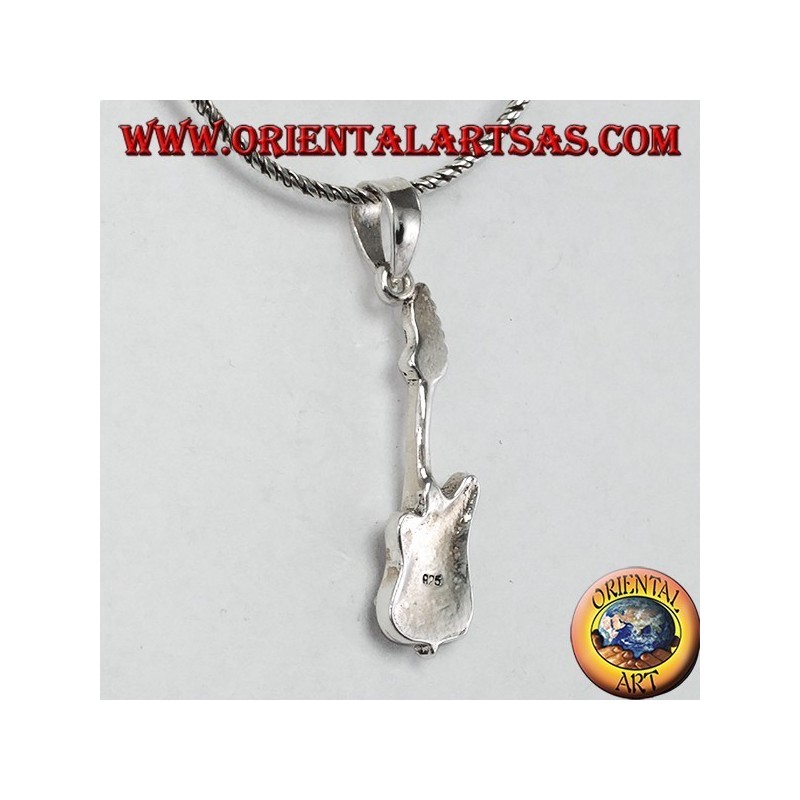 Ciondolo Chitarra Elettrica Piccola Argento 925 - Gioiello Rock | Oriental Art