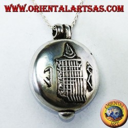 Gao Kalachakra pendentif en argent avec double dorje et corail