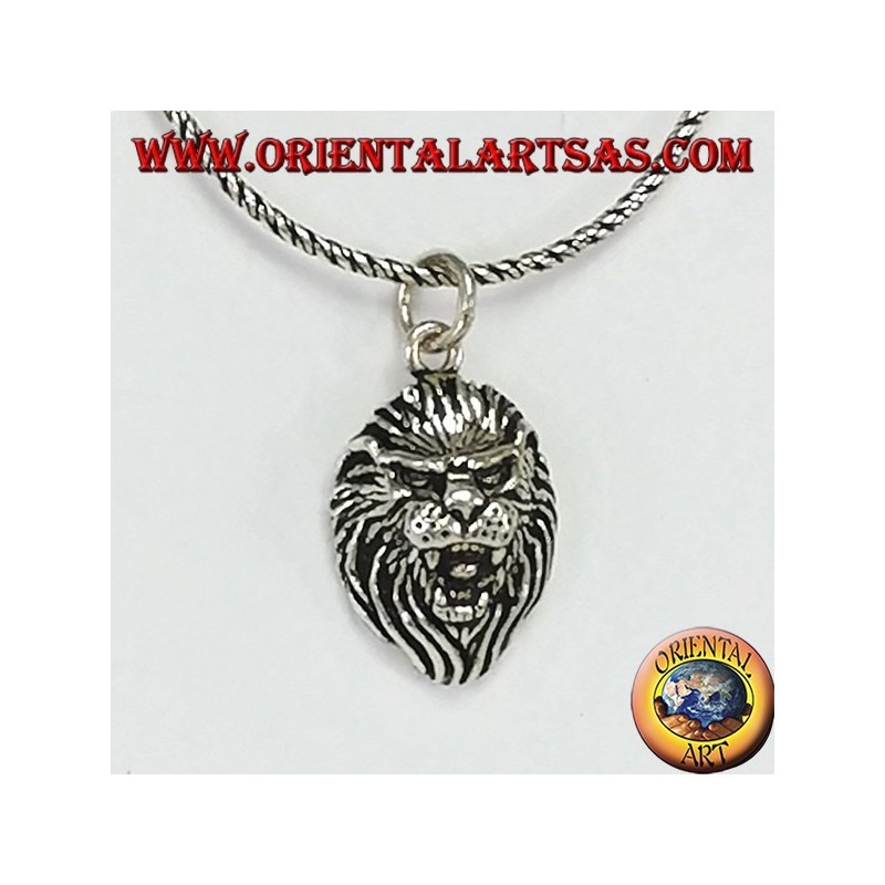 Pendant in 925 silver lion head