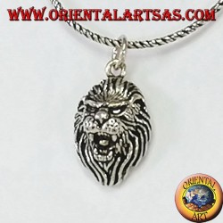 Pendentif en tête de lion en argent 925