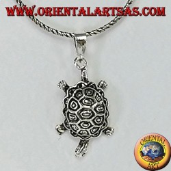 Silver tortoise-shell pendant