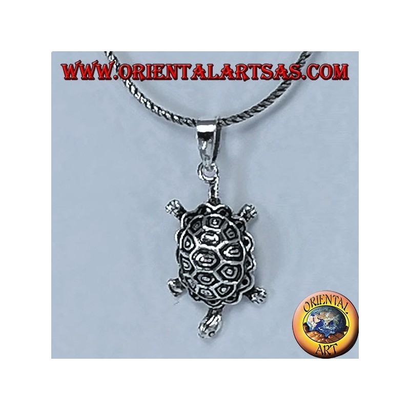 Pendentif en écaille de tortue d'argent