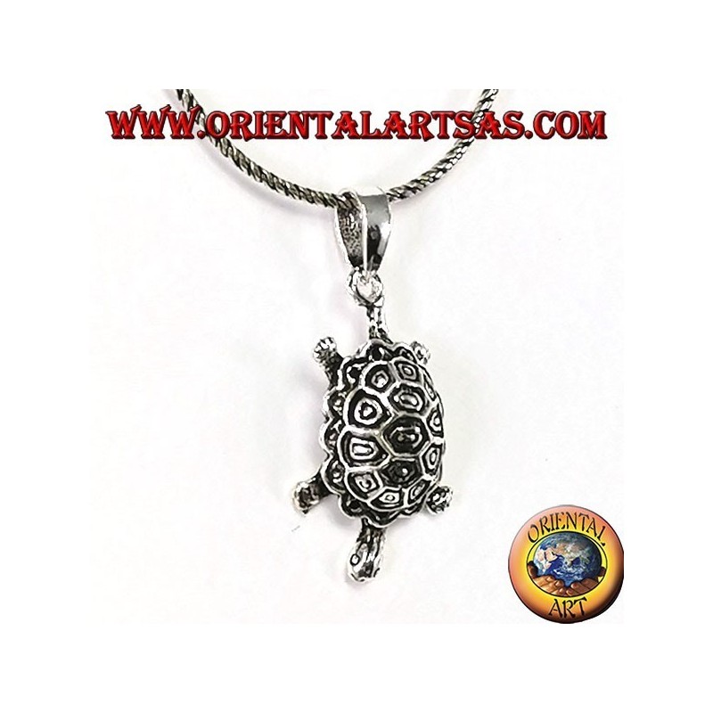 Pendentif en écaille de tortue d'argent