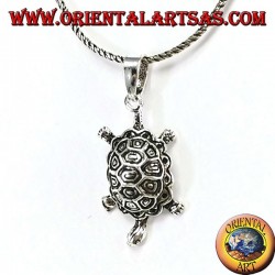 Silver tortoise-shell pendant