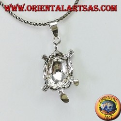 Pendentif en écaille de tortue d'argent