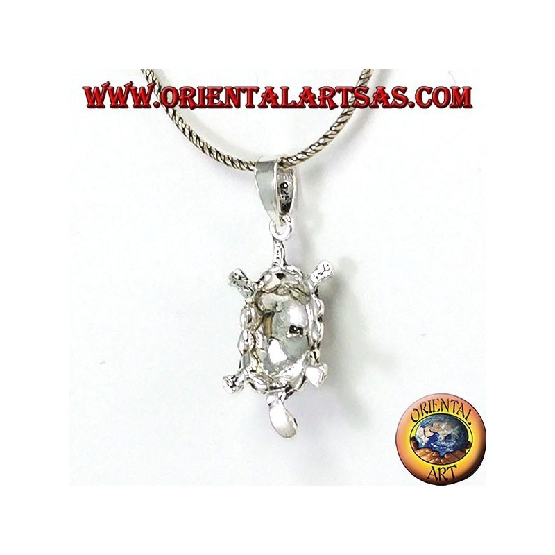Silver tortoise-shell pendant