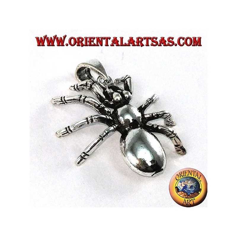 Pendentif araignée tarentule en argent (grand)