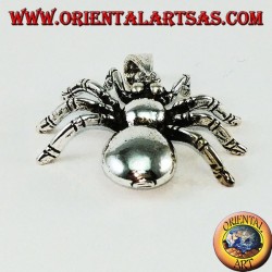 Colgante de araña tarántula de plata (grande)