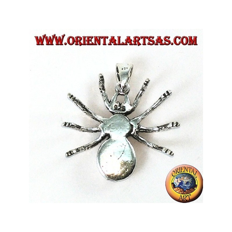 Pendentif araignée tarentule en argent (grand)