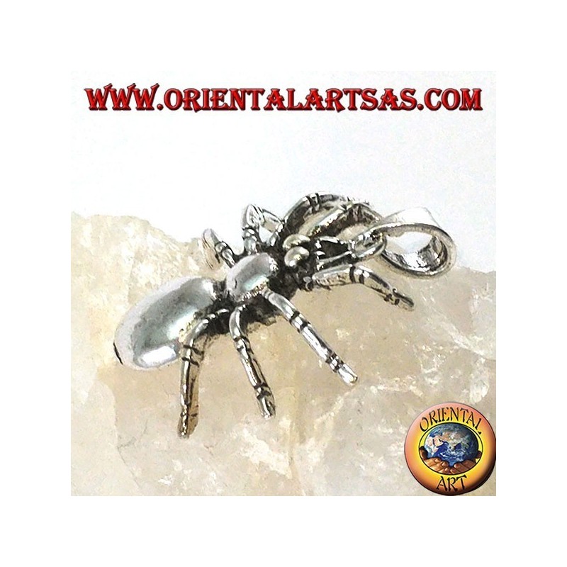 Pendentif araignée tarentule en argent (grand)