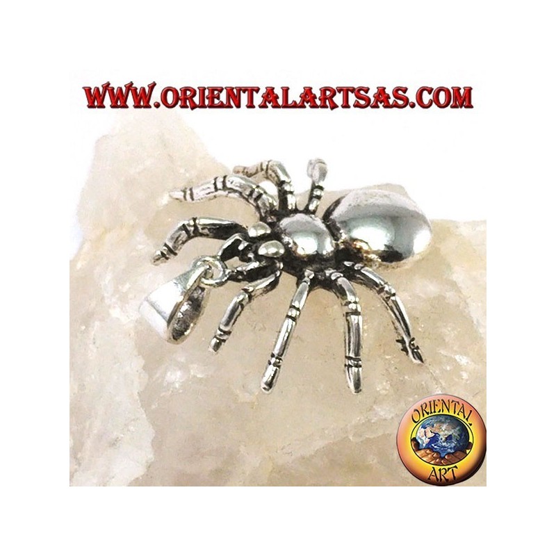 Silver pendant, tarantula spider (large)