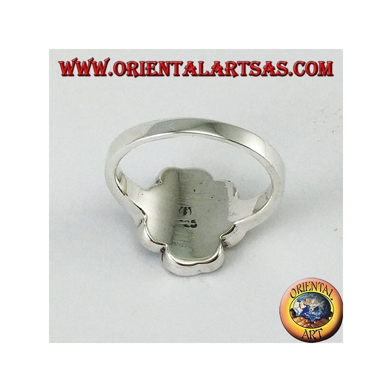 Anillo de plata con el nudo de San Juan o el nudo de Bowen