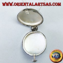 Gao Kalachakra Anhänger in Silber mit Doppel-Dorje und Türkis