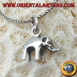 Petit pendentif éléphant en argent avec proboscis