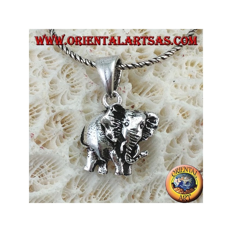 Anhänger in Silber der Elefant Dickhäuter