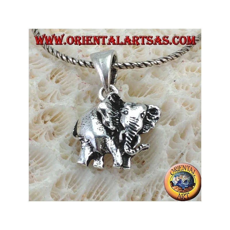 Colgante en plata el elefante pachyderm