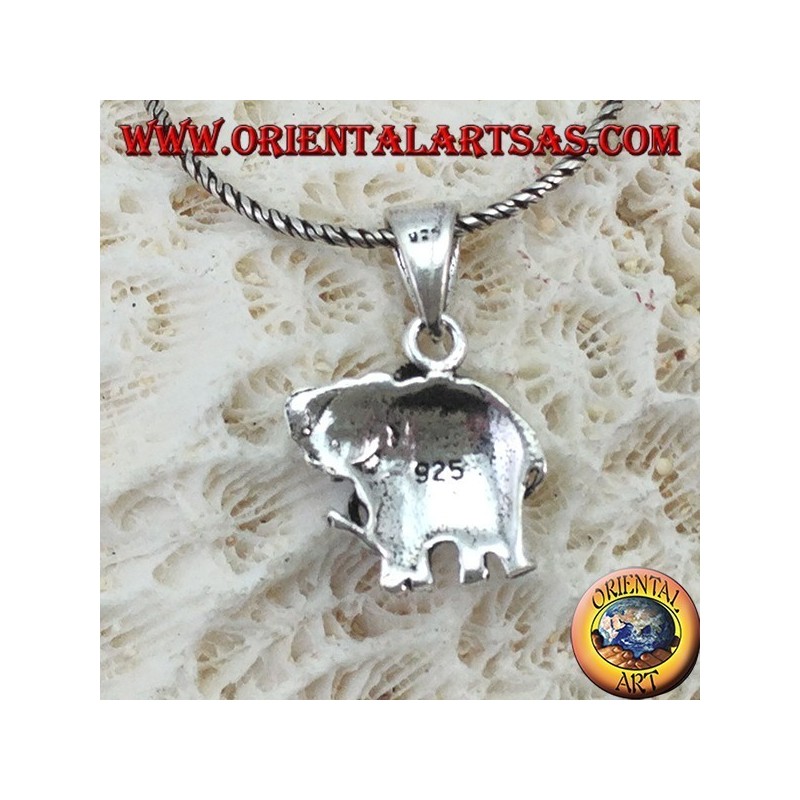 Pendentif en argent le pachyderme d'éléphant