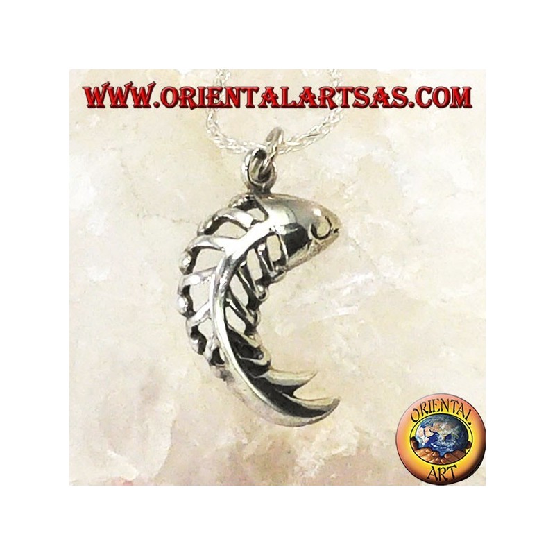 Pendentif en argent à chevrons