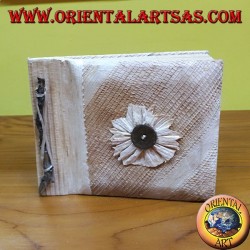 Notebook in rice paper with square bark cover (medium)