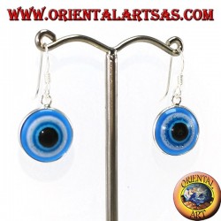 Boucles d'oreilles en argent avec un oeil d'Allah
