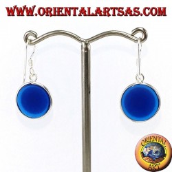 Silver pendant earrings with an eye of Allah