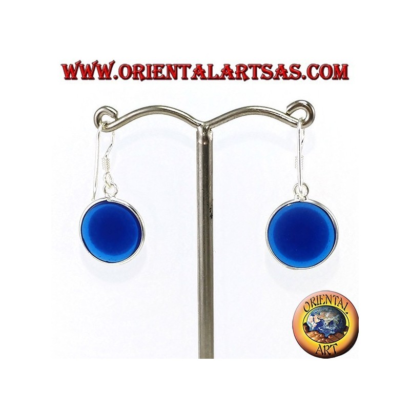 Boucles d'oreilles en argent avec un oeil d'Allah