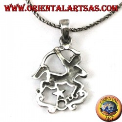 Silver pendant depicting a centaur with bow and star
