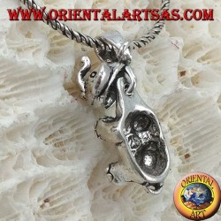 Pendentif éléphant en argent qui bouge la tête