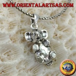 Pendentif éléphant en argent qui bouge la tête