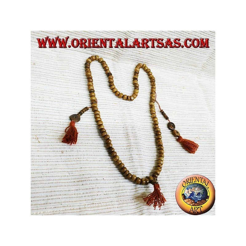 Mala Buddhist Rosary for Mediation 108 Grains in polished yak bone.