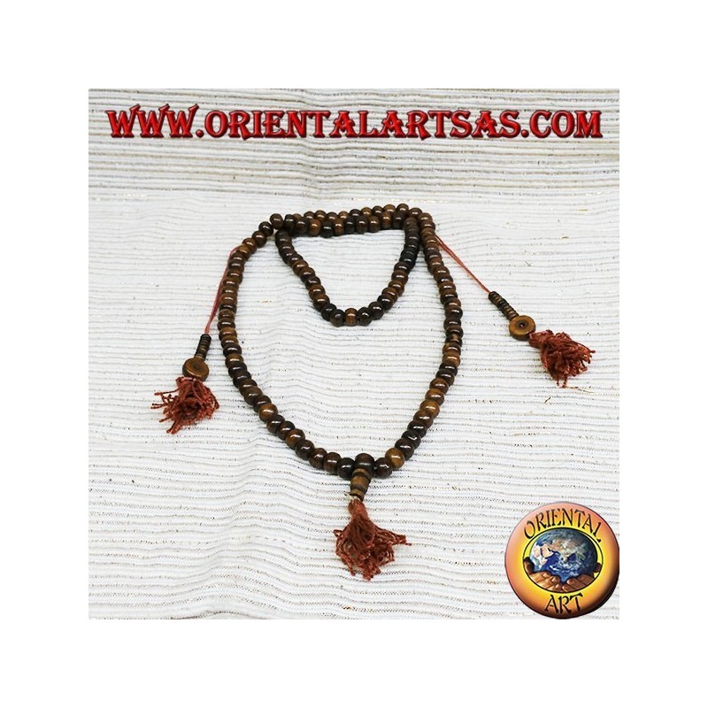 Mala Buddhist Rosary for Mediation 108 Granos en pulido hueso de yak.